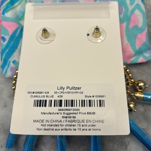 NWT Lilly Pulitzer Sea Dreamer earrings - Picture 3 of 3